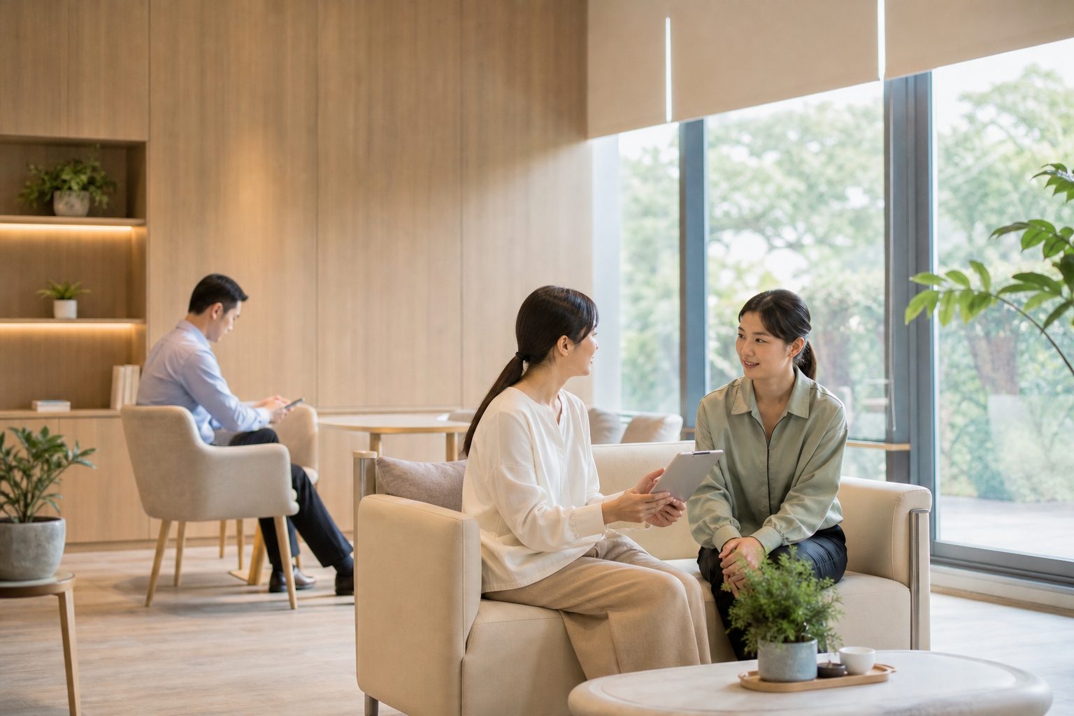 企業健康管理或照護單位可使用的明亮室內場域